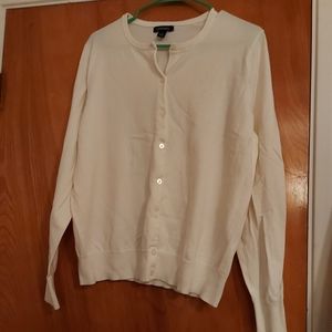2/$50 💖 Lands' end white cardigan Size L